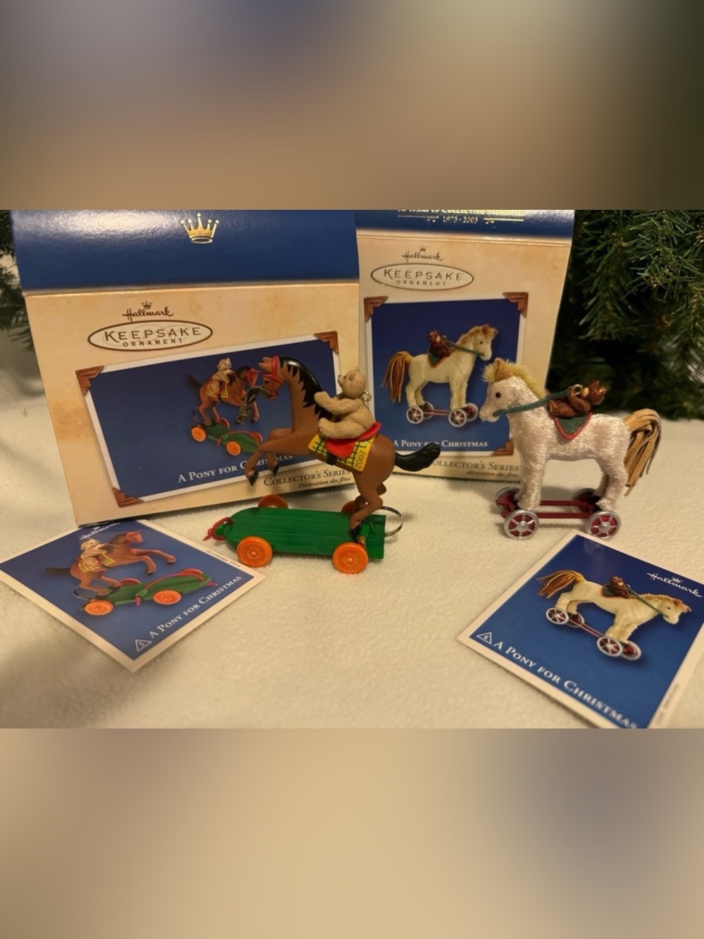 Hallmark Keepsake Ornament ‘A Pony For Christmas’ Bundle of 2